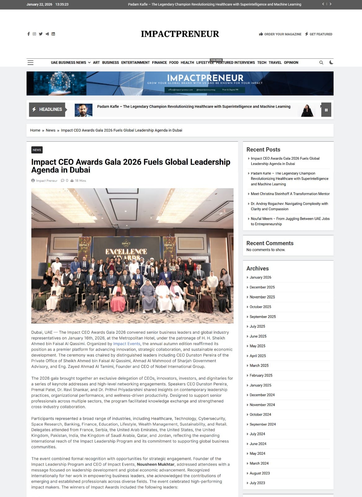 You are currently viewing Impact CEO Awards Gala 2026 Fuels Global Leadership Agenda in Dubai